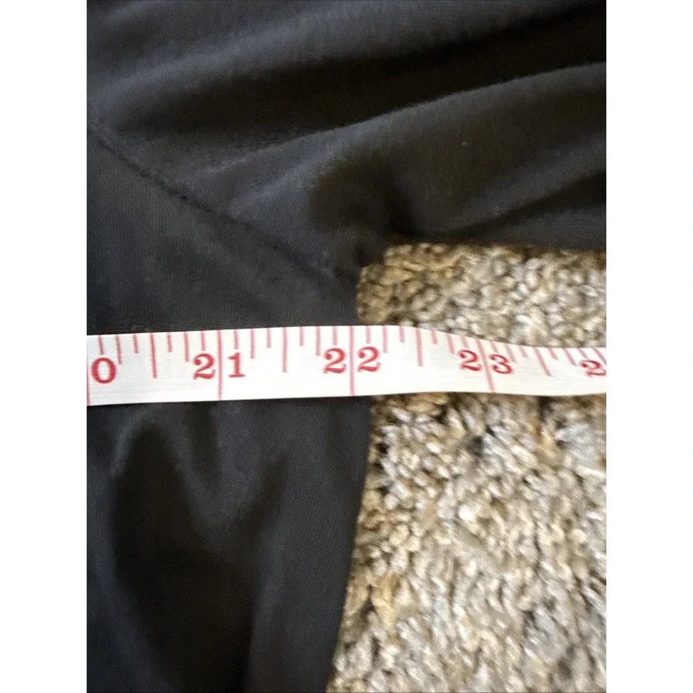 Women's Cowl Neck w Buttons Long Sleeve Top Black‎ Size Large